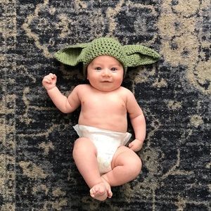 Baby Yoda newborn hat